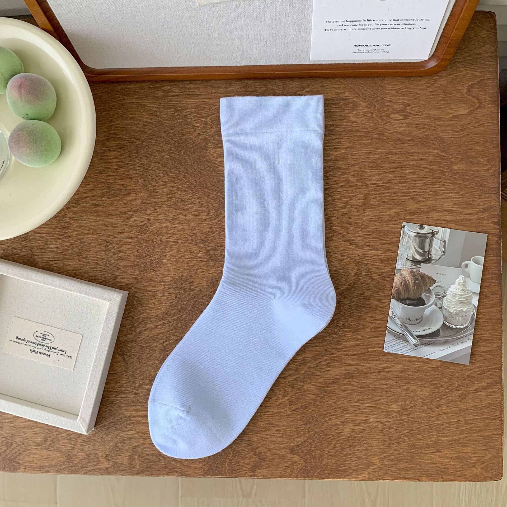 白い靴下の子供の中筒靴下純綿ins潮月子靴下綿綿松口靴下日系無骨ストッキング