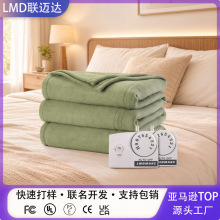 亚马逊美规电褥子加大双控电热毯电热下铺垫分区控温双人电热毯