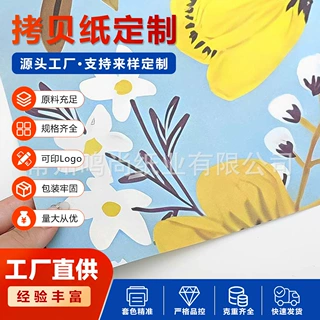 彩色牛皮纸定制 花卉图案礼物包装 雪梨纸服装包装 碎花包装纸