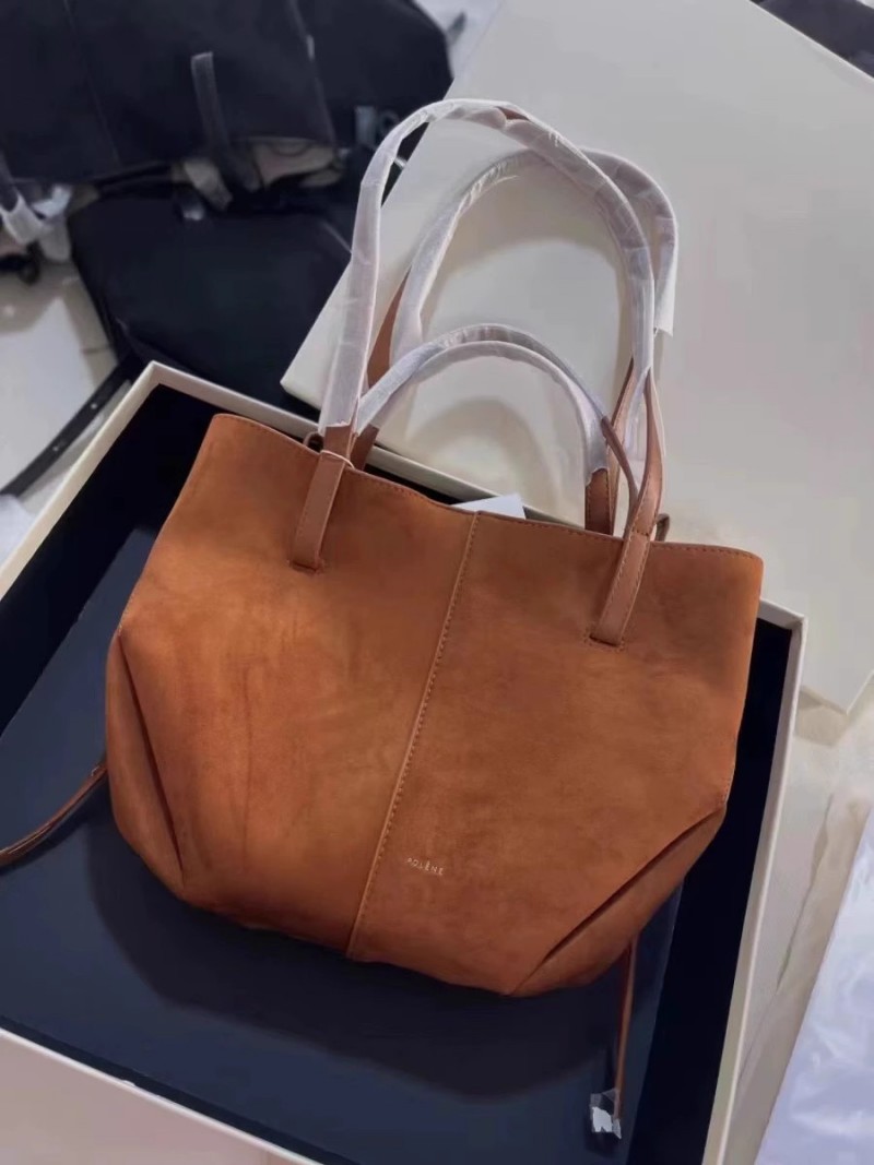 Bolso de cubo de cuero de vaca cyme bolso tote bolso de cercanías de gran capacidad