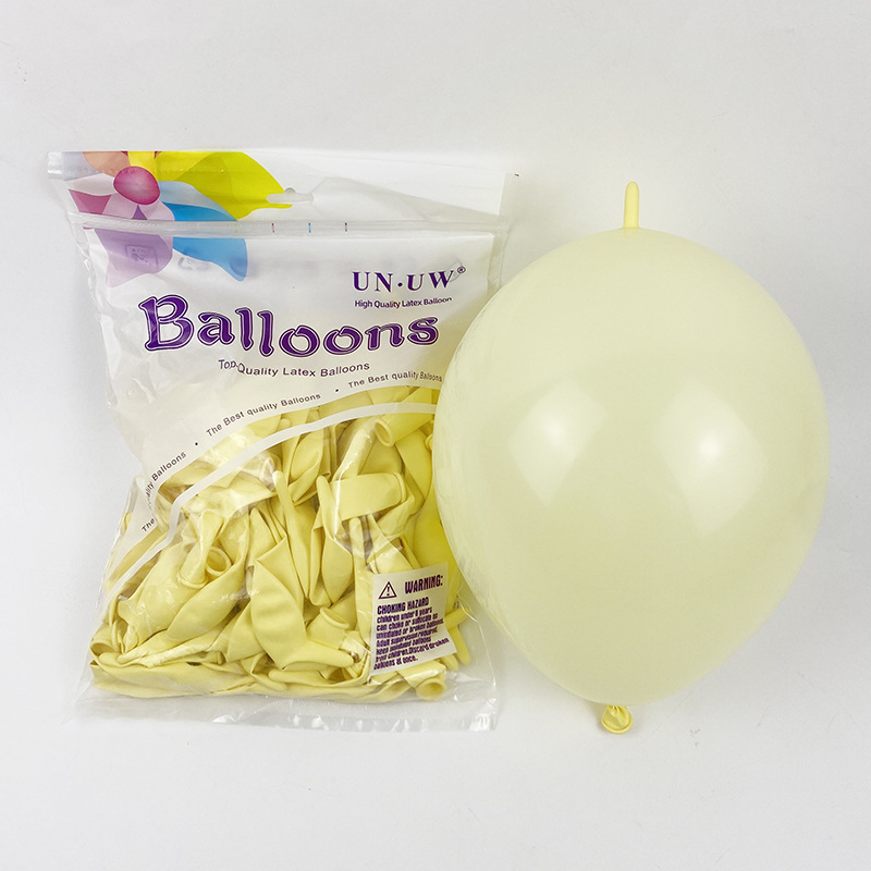 Globos con Cola de 10 Pulgadas para Fiestas, Color Sólido