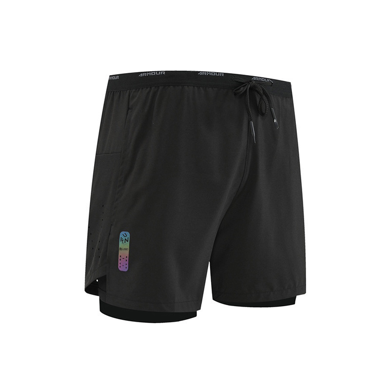 Brand Ready-Made American Basketball Shorts Men's Summer Fake Two-Piece Lining Anti-Exposure Fitness Running Sports Three-Point Pants