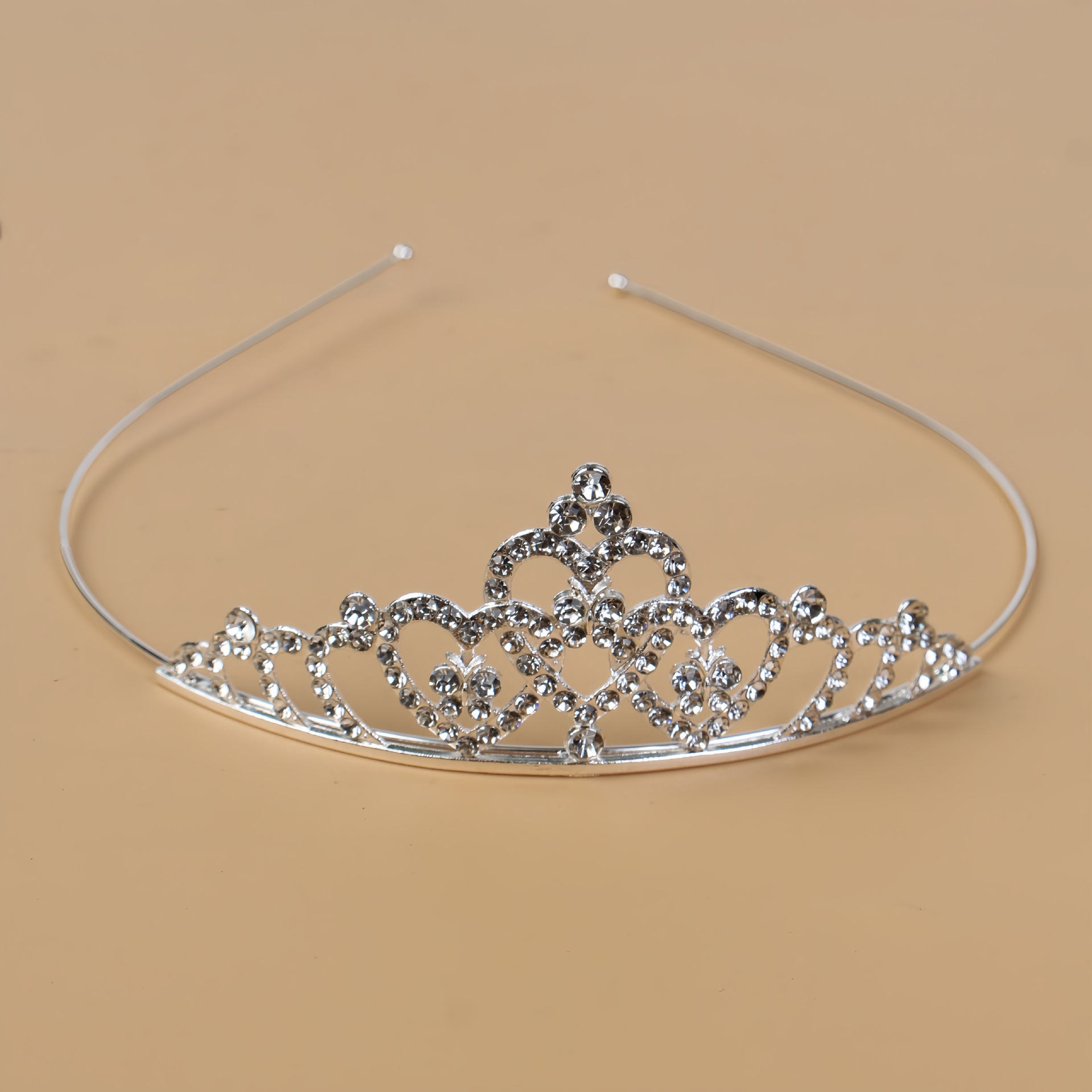 Princesa de cristal coreana corona de novia diamante de cristal anillo de cabello estudio de fotos accesorios para el cabello vestido de boda