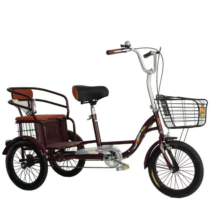 Nuevo triciclo humano transfronterizo europeo, bicicleta de mediana edad, bicicleta para adultos, ocio pequeño y ligero