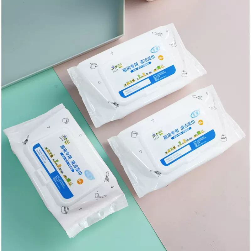 厨房湿巾大包装强力去污油渍清洁油烟机灶台一次性厨房湿纸巾批发