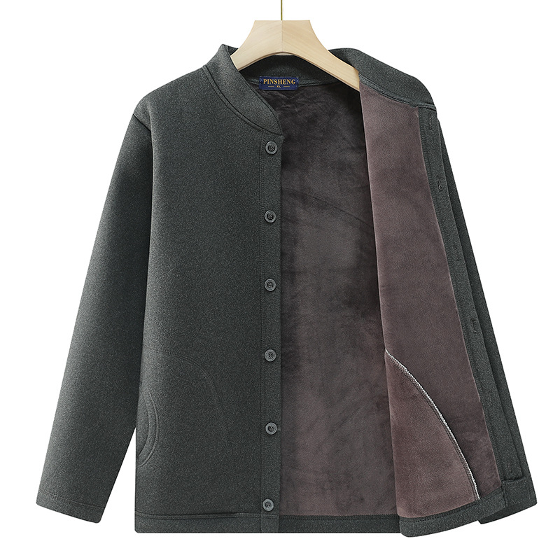 Thick, fleece-lined thermal underwear for middle-aged and elderly men; cardigan for fathers; lightweight cotton-padded jacket for grandfathers.