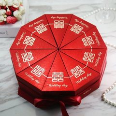 结婚欧式蛋糕型喜糖盒子纸盒创意包装盒中婚礼糖盒摆桌糖果盒