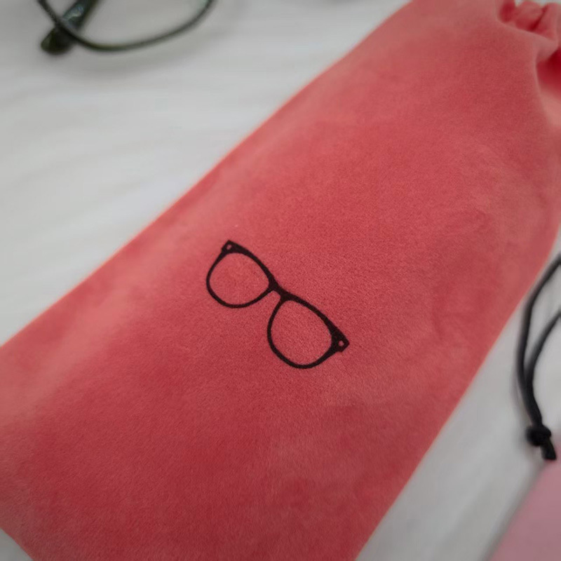 Estuche para gafas, funda para gafas al por mayor, gafas de sol de tela de terciopelo coloridas, gafas para miopía, bolsa con cordón para mujer, bolsa de tela para gafas, bolsa de almacenamiento