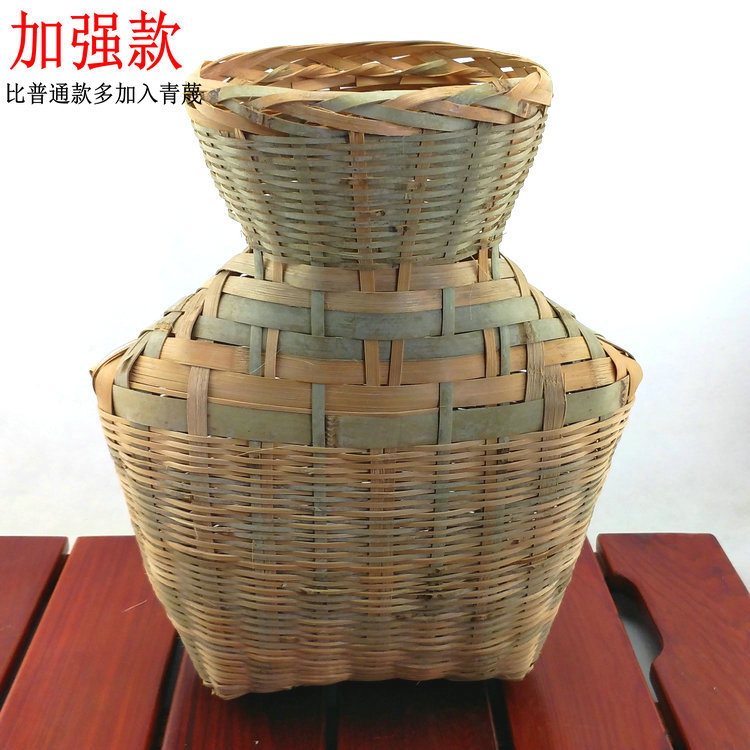 VHM7批發魚簍純手工小竹簍竹製品工藝裝飾籠舞台道具摘茶葉竹編裝