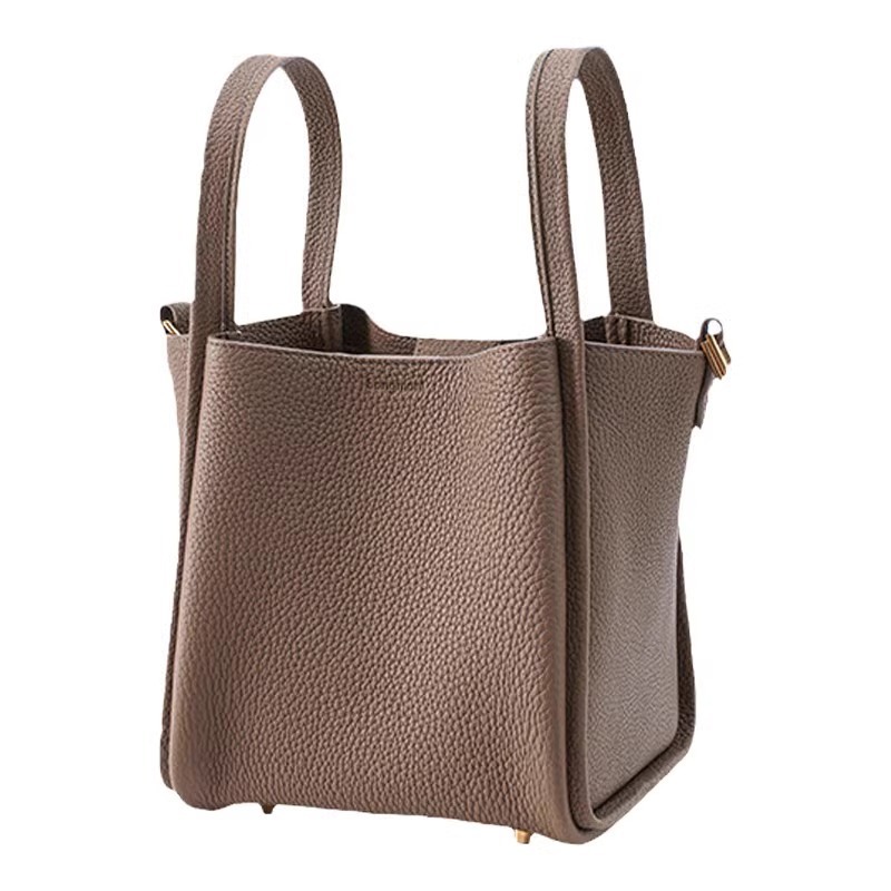 송몬트 산 소나무 중간 야채 바구니 시리즈 대용량 COWHIDE 휴대용 크로스 바디 올 매치 버킷 백