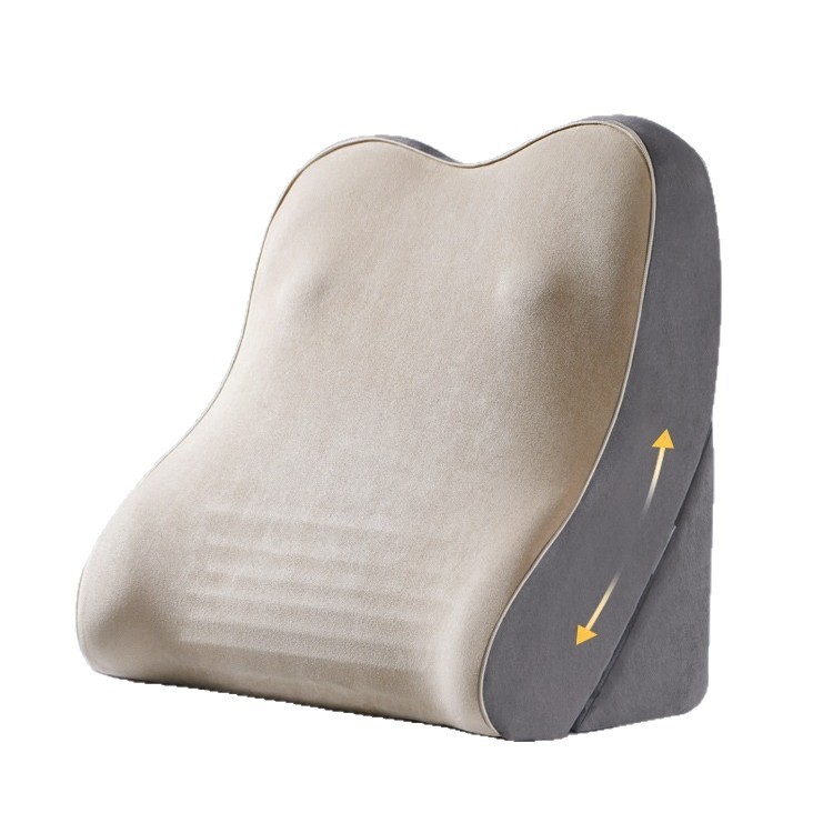 胃食道逆流低反発クッション高齢者ベッド背もたれ半寝介護三角枕胆汁逆流スロープ枕