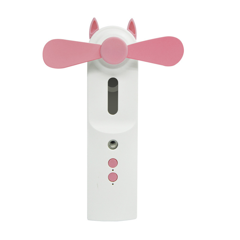 手持迷你喷雾小风扇便携式补水仪USB充电加湿器跨境礼品工厂批发