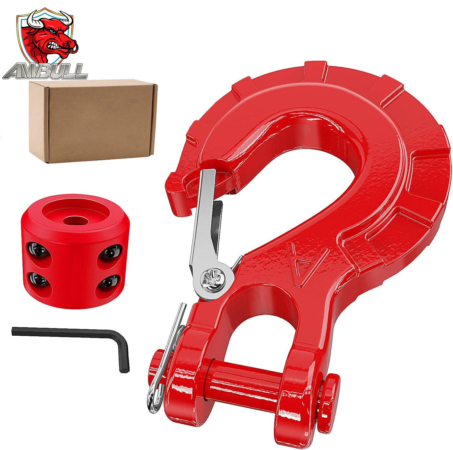 跨境供应 UTV ATV 锻造3/8绞盘钩止动器越野车拖车钩 现货供应