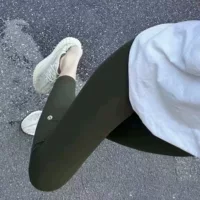 LULU та же нога маркировка антибактериальные дышащие штаны для йоги брюки с высокой талией и ягодицами.