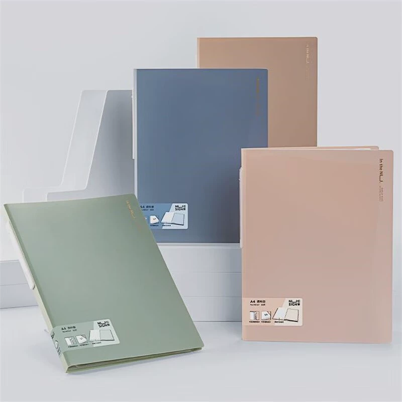 Deli New Sai NS167 большая информационная книга a4 хранение книга 30 страниц смешанные цвета раскрытая офисная канцелярия папка