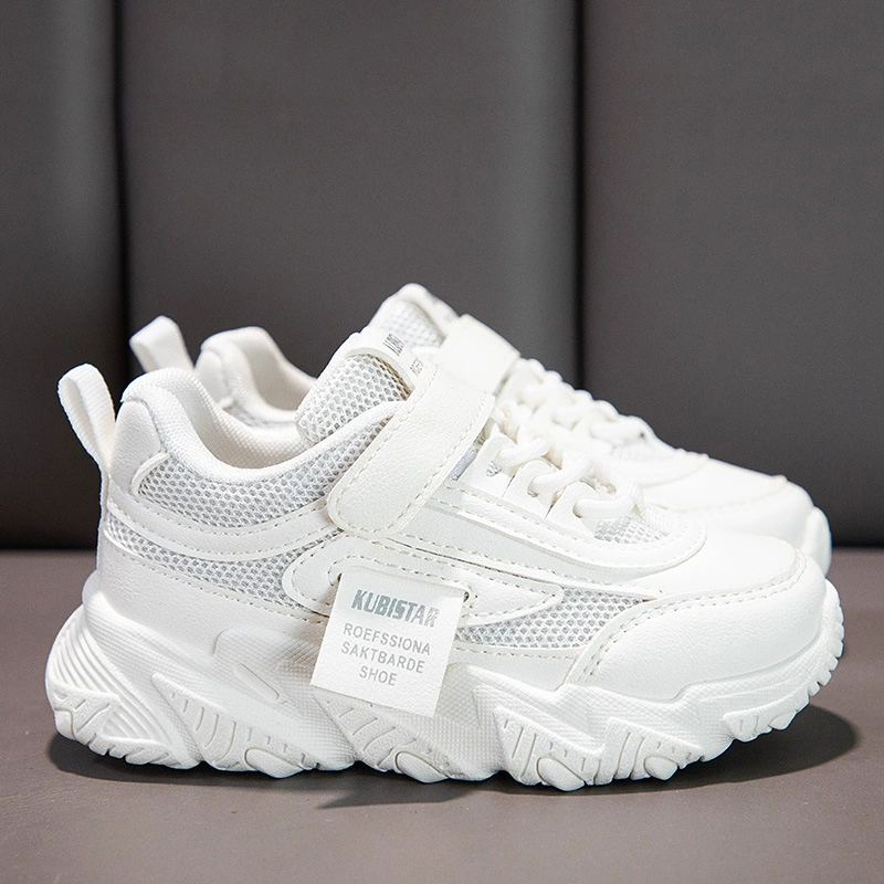 Children's demi-season comfortable breathable sports white shoes for men and women for students, Spring/Fall 2023 model