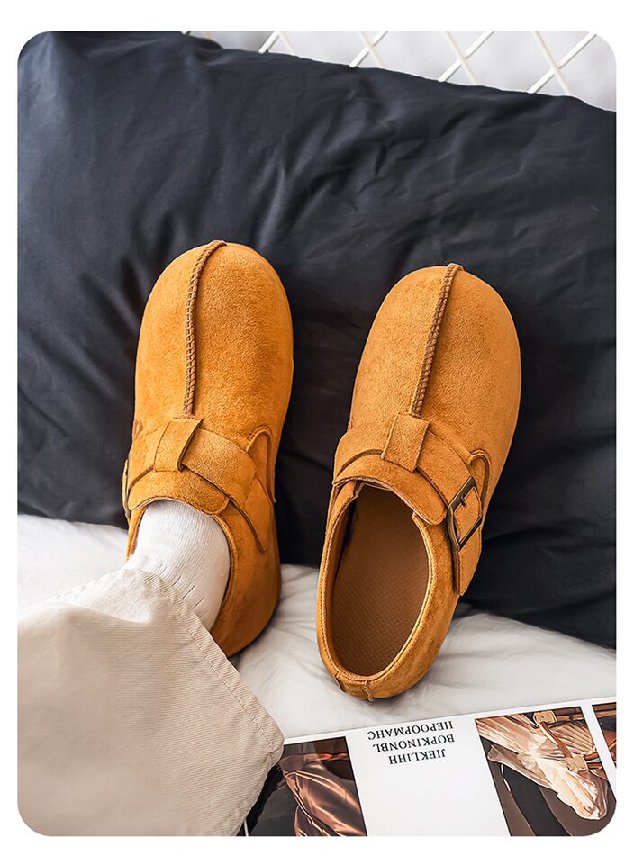 Giày lười nam mũi tròn phong cách retro, dễ xỏ, chống trượt, gót vừa 3-5 cm — 2873 màu kaki, 2873 màu vàng, 2873 màu đen chi tiết 11