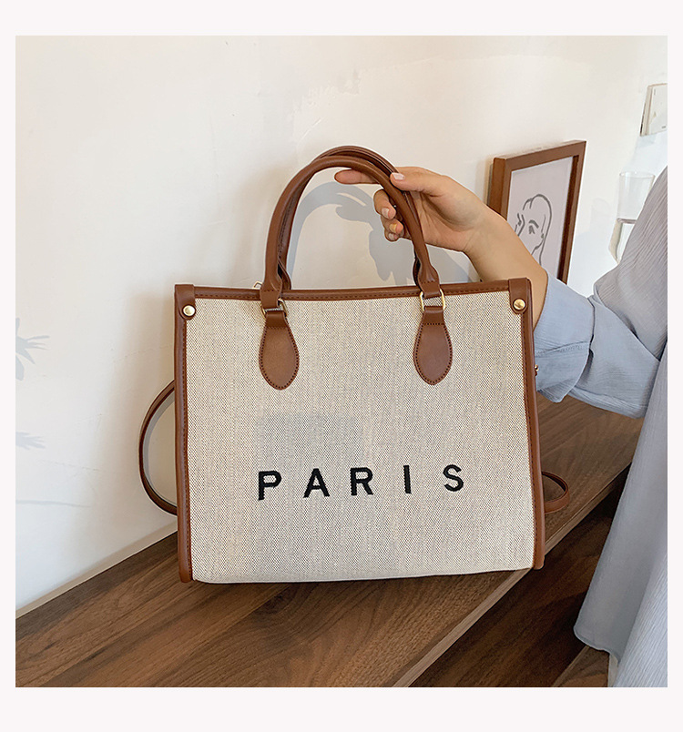 Nihaojewelry Wholesale Fashion Letter Paris Large Capacity Tote Bag display picture 120