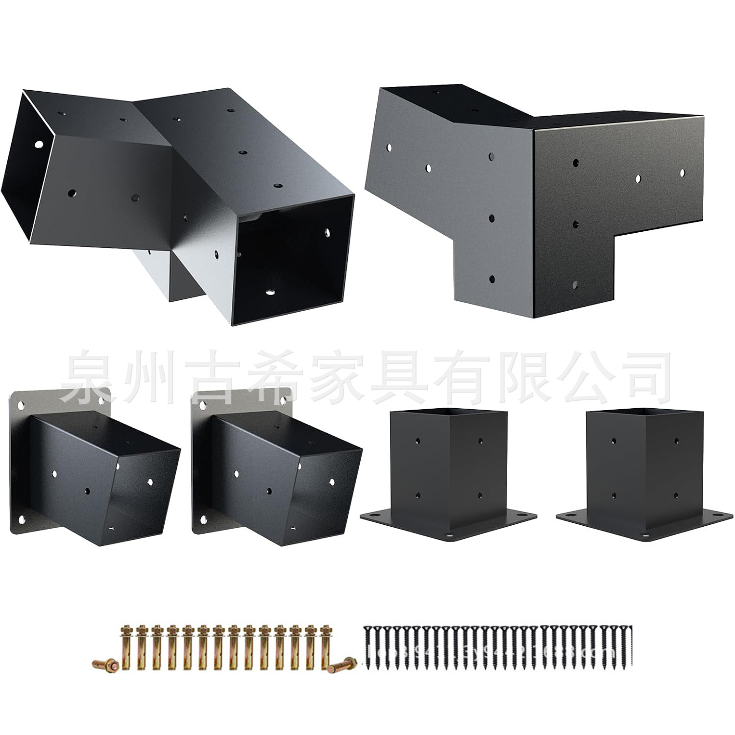 凉亭支架,2包木制品凉亭包15°3角直角支架和4x4木梁升降木支架包