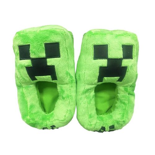 My World Children's Cotton Slippers, Creepers for Boys, My World Winter Game Cartoon Indoor Home Cotton Shoes