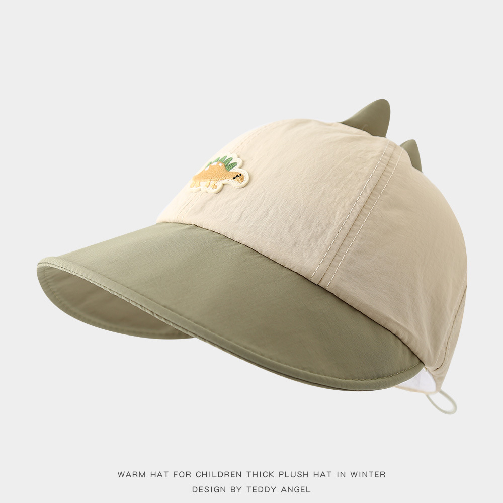 Bonitos dinosaurios para niños sombreros de sombrero para niños y niñas primavera y verano delgados super lindos sombreros de pescador de bebé de dibujos animados