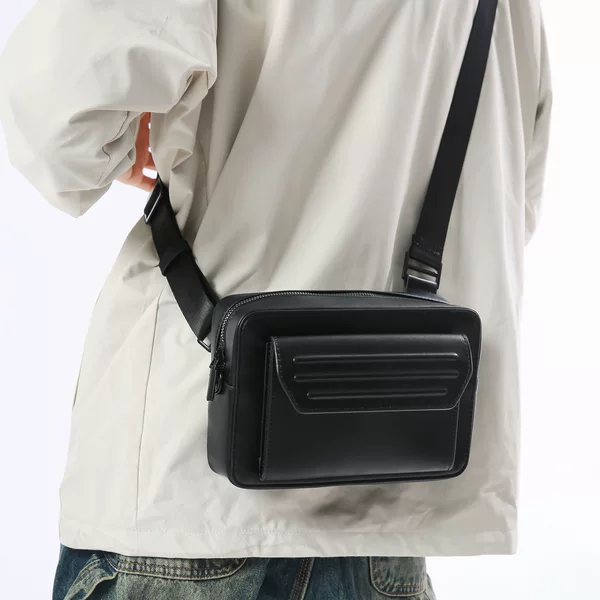 High-End New Style Men's Bag, Single Shoulder Crossbody Bag, Men's Fashionable Messenger Bag, Korean Style Trendy Motorcycle Bag, Retro Backpack