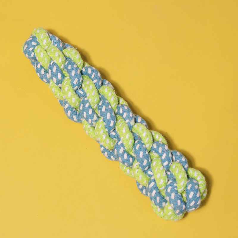 Juego de juguetes para perros y gatos, juguete de cuerda de algodón resistente a mordidas con nudo de bola, juguete para limpiar los dientes, suministros transfronterizos para mascotas, juguetes para perros