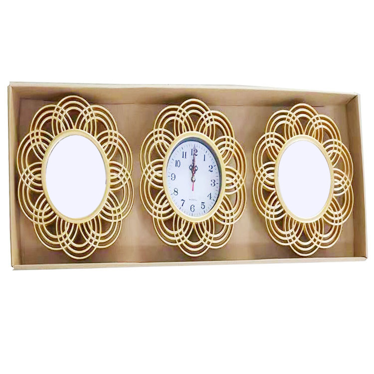 Reloj de pared nórdico para sala, reloj doméstico de fondo de sofá, diseño moderno simple/arte abstracto, reloj de pared triple