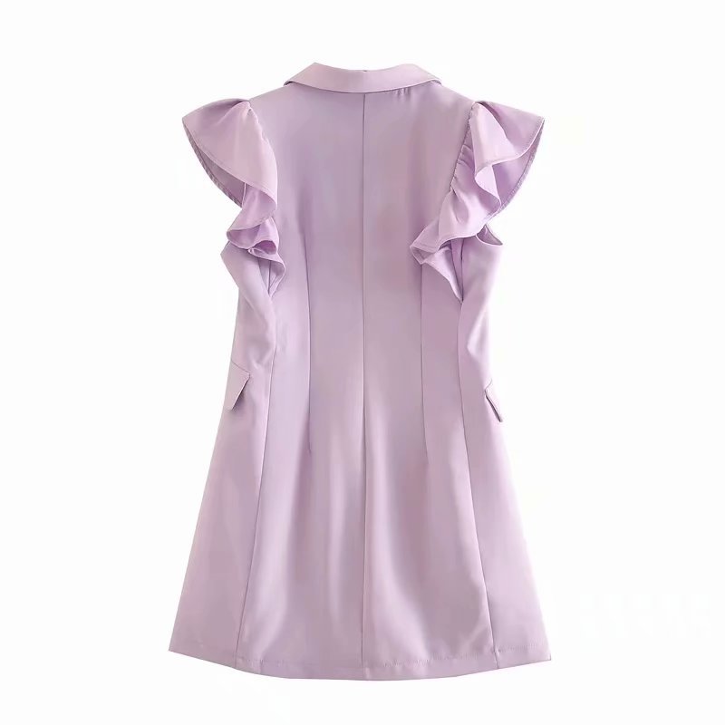  flying sleeve suit collar double-breasted casual dress NSAM52390