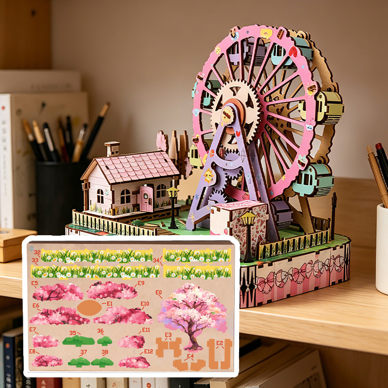 Fuchsia Ferris wheel