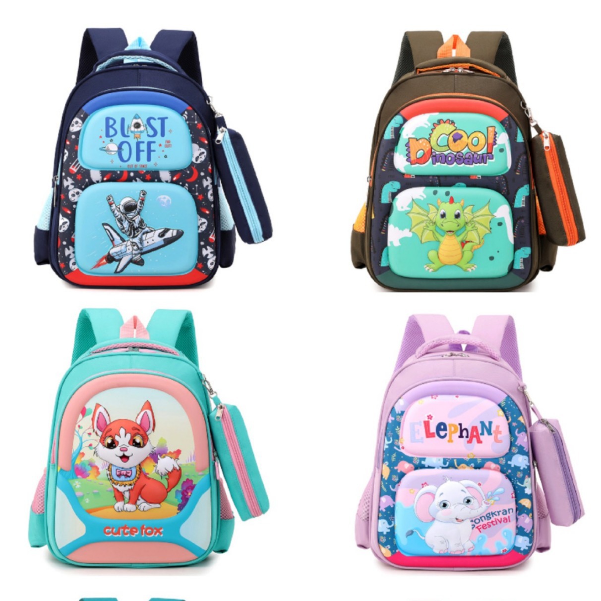 Primary school student schoolbag wholesale burden reduction spine protection children backpack cute boys and girls large capacity cartoon Bag Pencil Case