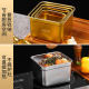 304 Stainless Steel Seasoning Cup Kitchen Chili Sauce Jar Dry Goods Jar Square Seasoning Box with Lid Laser Logo