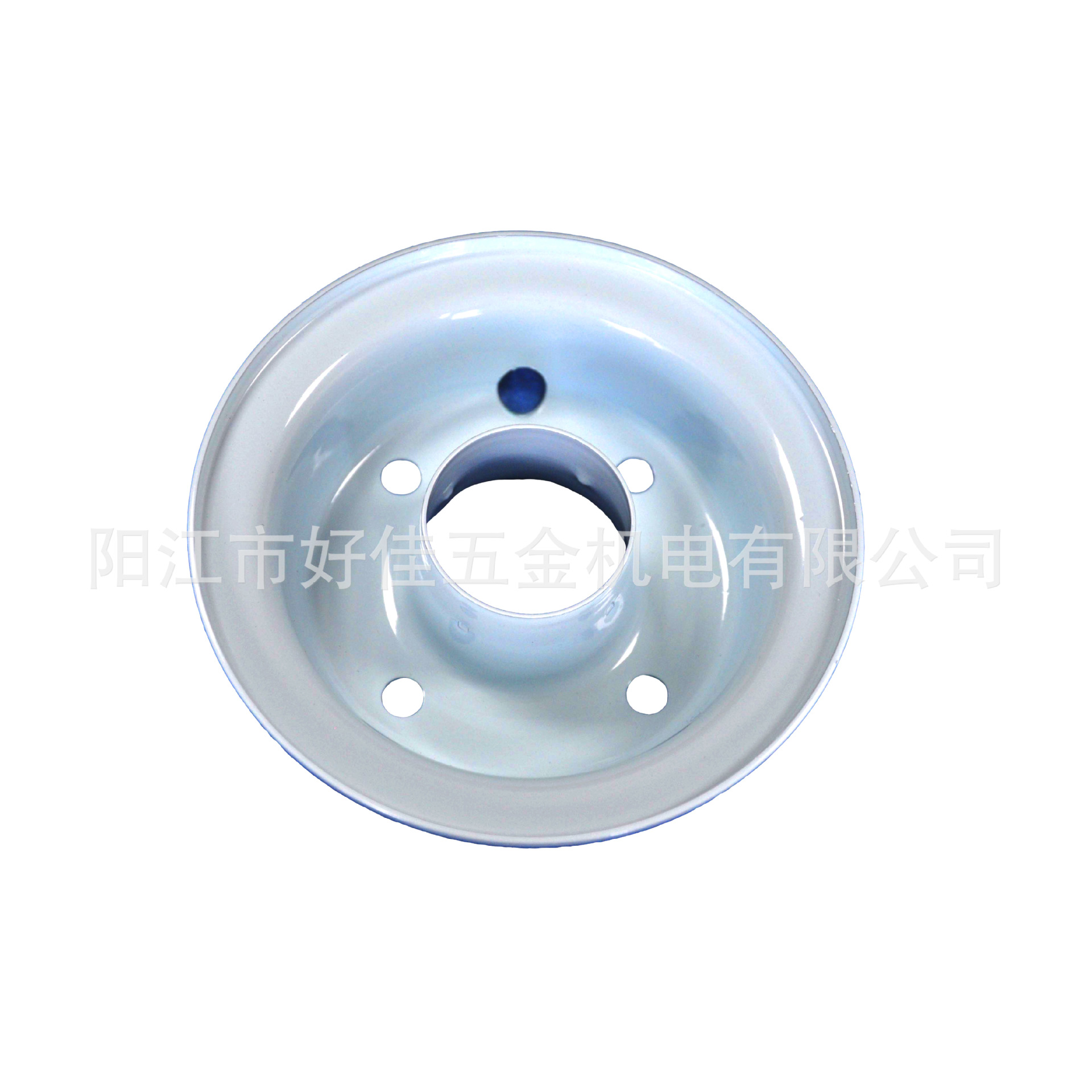 源头工厂直供4.10/3.50-4连体成型充气脚轮钢圈轮毂