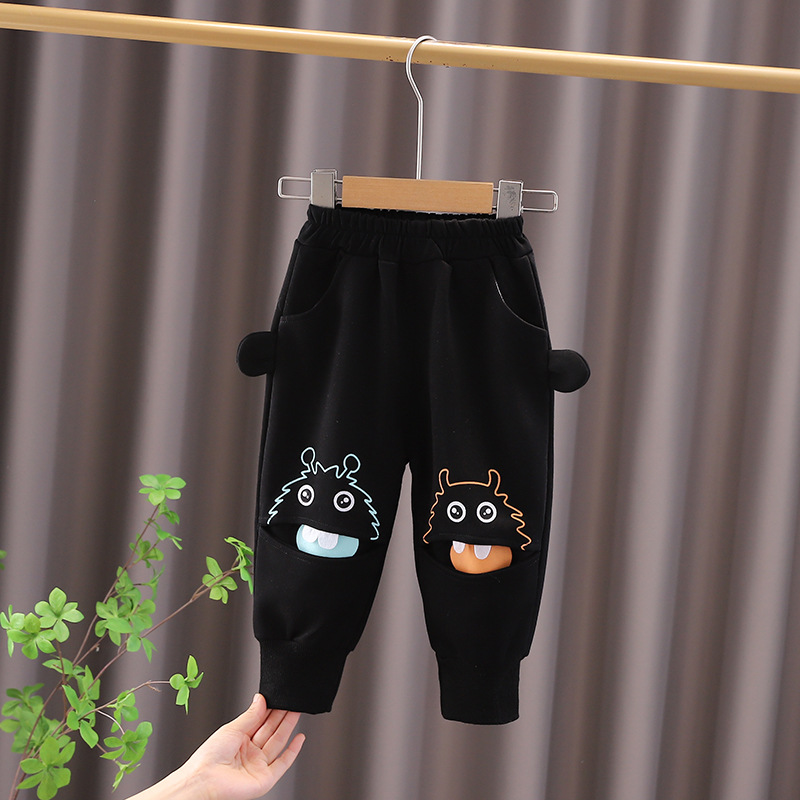 블랙 라지 입 바지 싱글 피스 DQ