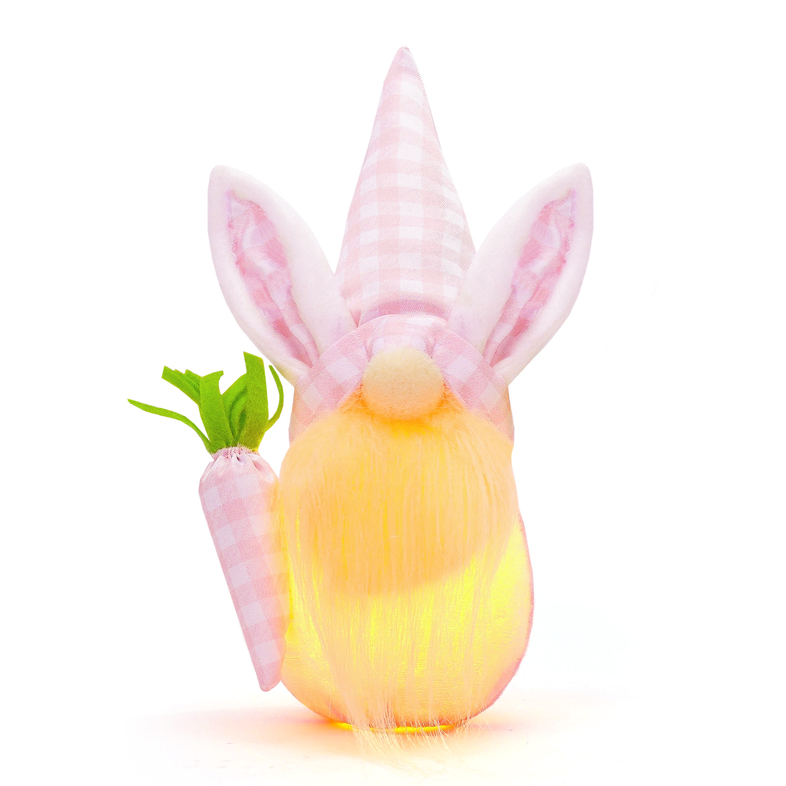 Nueva muñeca de conejo de Pascua luminosa muñeca sin rostro decoración lindo enano decoración de vacaciones suministros al por mayor