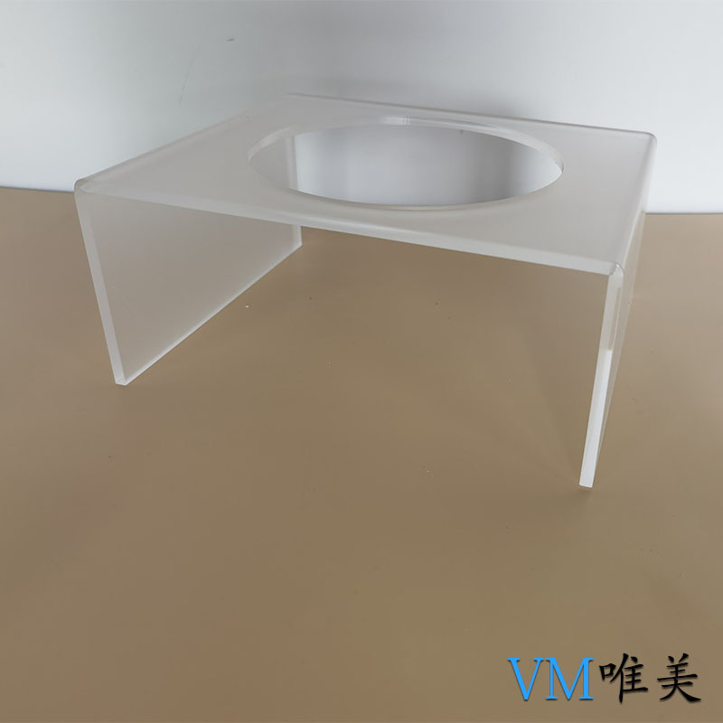 工厂渐变色亚克力宠物碗架投食架子亚克力染色加工彩色磨砂展架