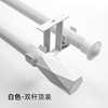 Diamond head roman pole--double pole--white--top mounted