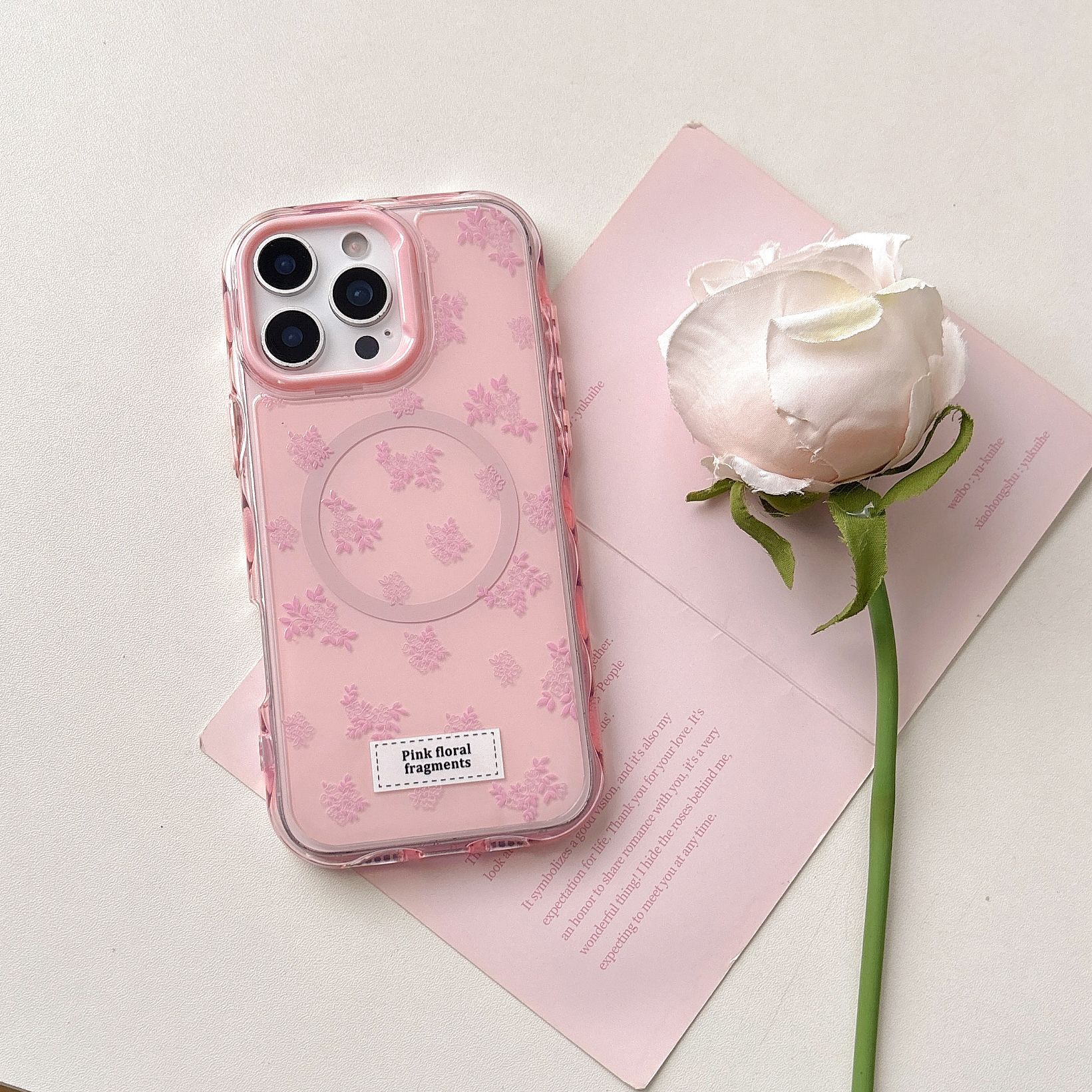 Base magnética de una sola cáscara pantalla completa flor triturada RJ