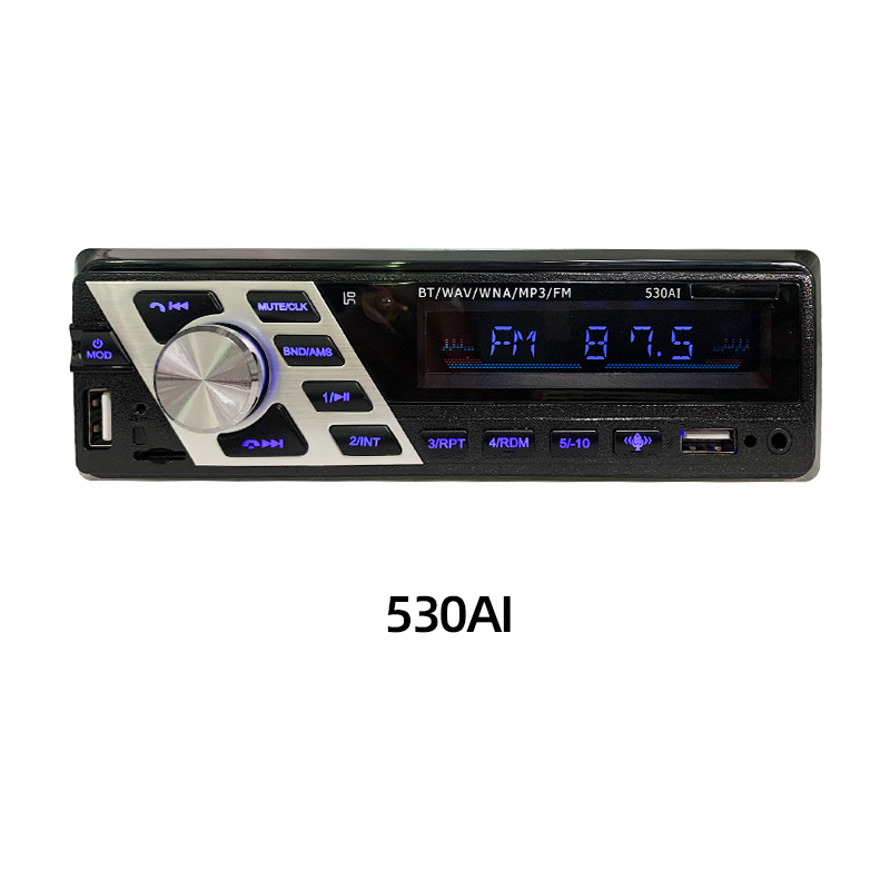 Reproductor de control de voz MP3 Bluetooth manos libres enchufable tarjeta TF doble radio de música sin pérdida U
