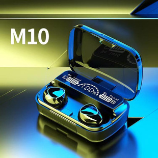 Meilan Di's New M10 Bluetooth Headset Stereo Earbuds Digital Display Tws Sports Bluetooth Headset Black
