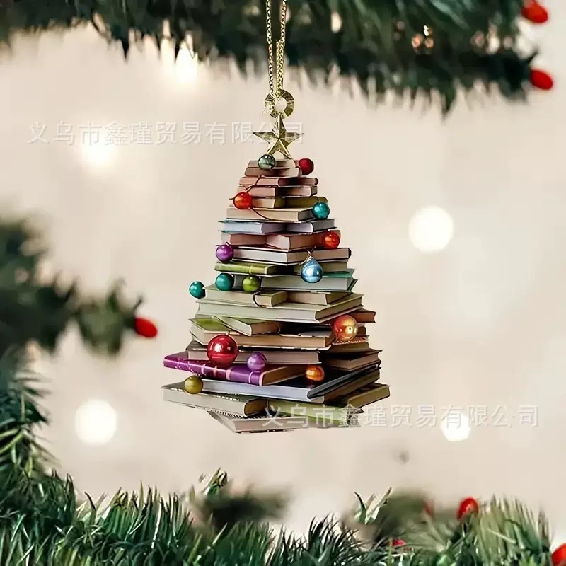 Transfronterizo nuevo creativo árbol de Navidad coche colgante Navidad acrílico decoración vacaciones decoraciones para el hogar image 17