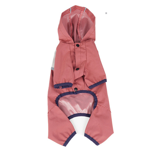 PSM Pet Dog Clothing Rainproof Breathable Portable Reflective Printed Four-legged Raincoat Cat and Dog Supplies Wholesale
