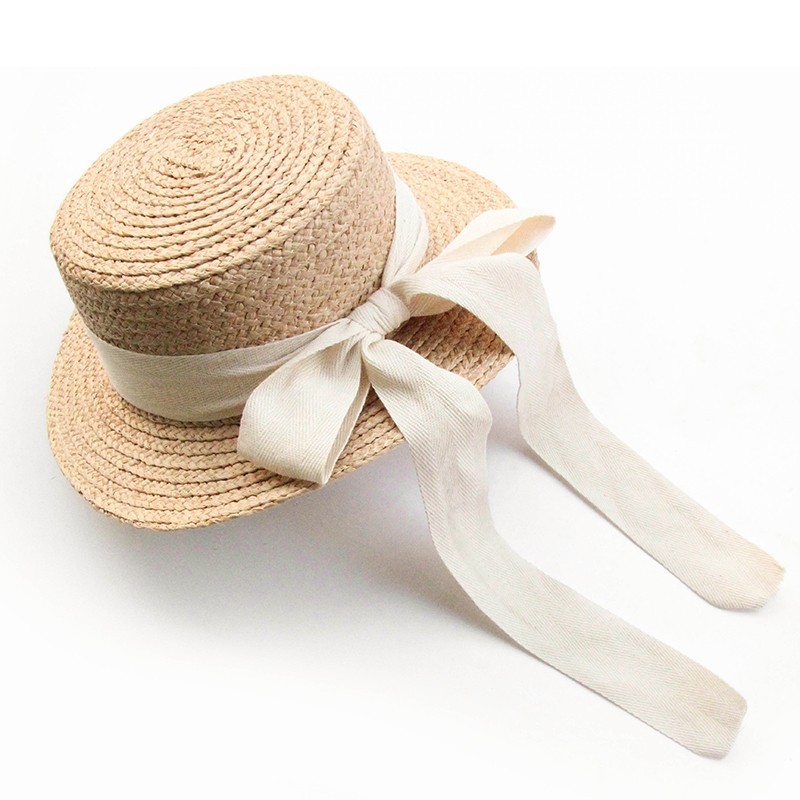 Straw Hat Hepburn Style For Girls Vacation Beach And Seaside_voghion.com