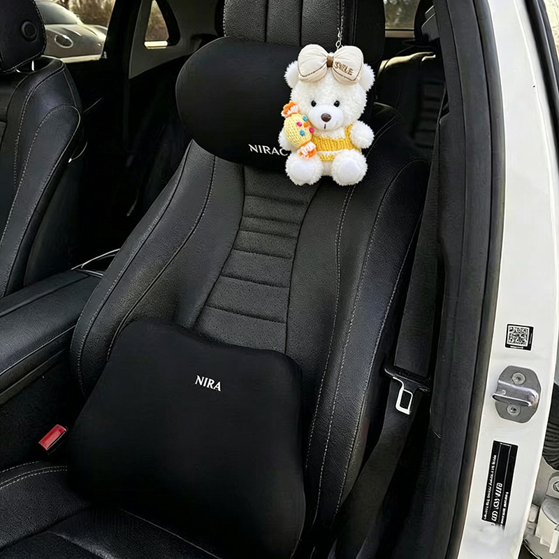 New Car Headrest Neck Pillow, Cute Car Lumbar Support, In-Car Backrest Cushion, Waist Pillow, Backrest Pillow for Girls