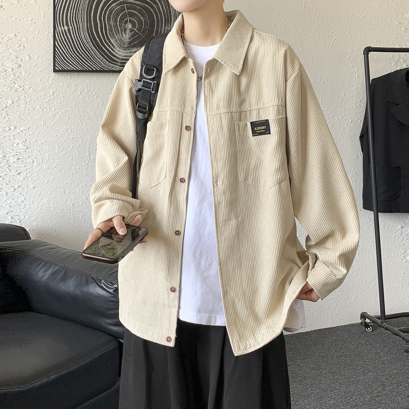 Corduroy Long-Sleeved Shirt Jacket Men's 2025 New Summer Wear Thin Men's Shirt Casual Tops Corduroy Long-Sleeved Shirt Jacket Men's 2025 New Summer Wear Thin Men's Shirt Casual Tops