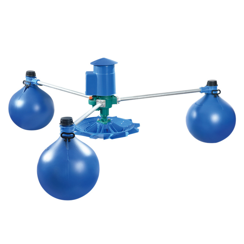 全自动高动力1.5kw 叶轮式增氧机 三浮球加厚耐用曝气浮水泵