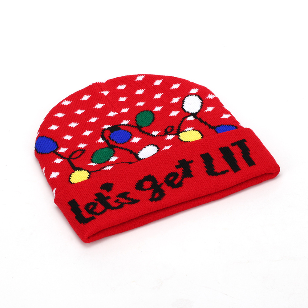 Transfronterizos nuevos fabricantes de sombreros de Jacquard de Navidad para suministrar sombreros de Navidad simples y universales para hombres y mujeres