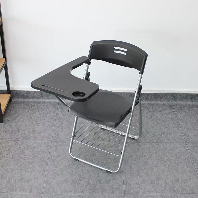 Folding training chair with table board and writing board, training room office chair, conference chair with foldable writing board