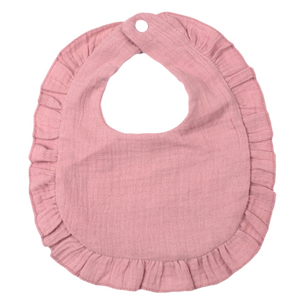 European and American new baby saliva towel ruffled children's gauze lace bib bib cute baby saliva towel