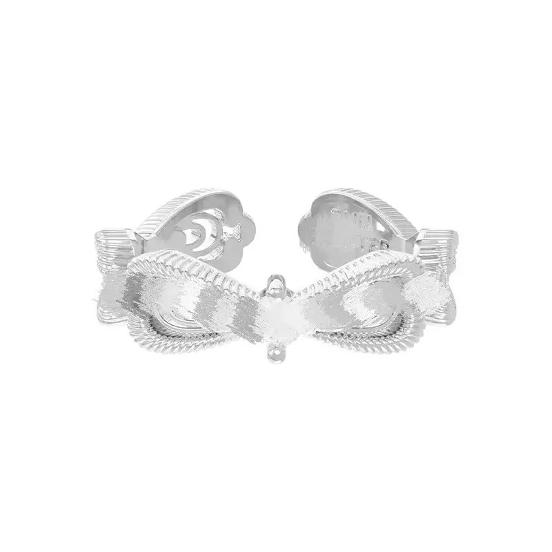 J009 bow ring silver